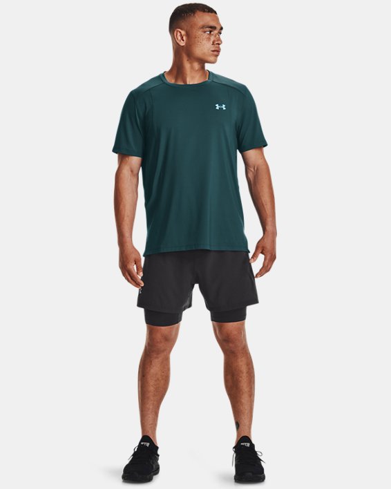 Men's UA Iso-Chill Run Laser T-Shirt, Green, pdpMainDesktop image number 2